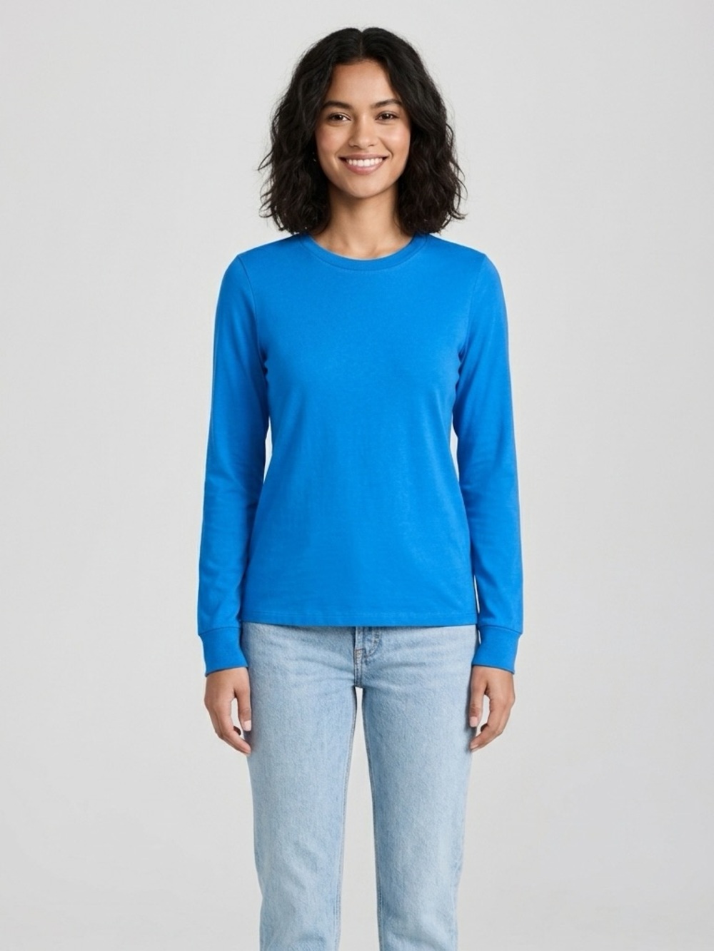 Two / J. Crew Blue and Brown Long Sleeve Crewneck Tee Bundle